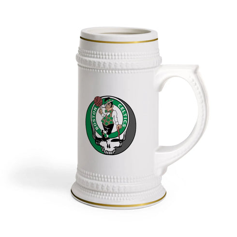 Boston Celtics Grateful Dead Stealie Beer Stein Mug StealieShop